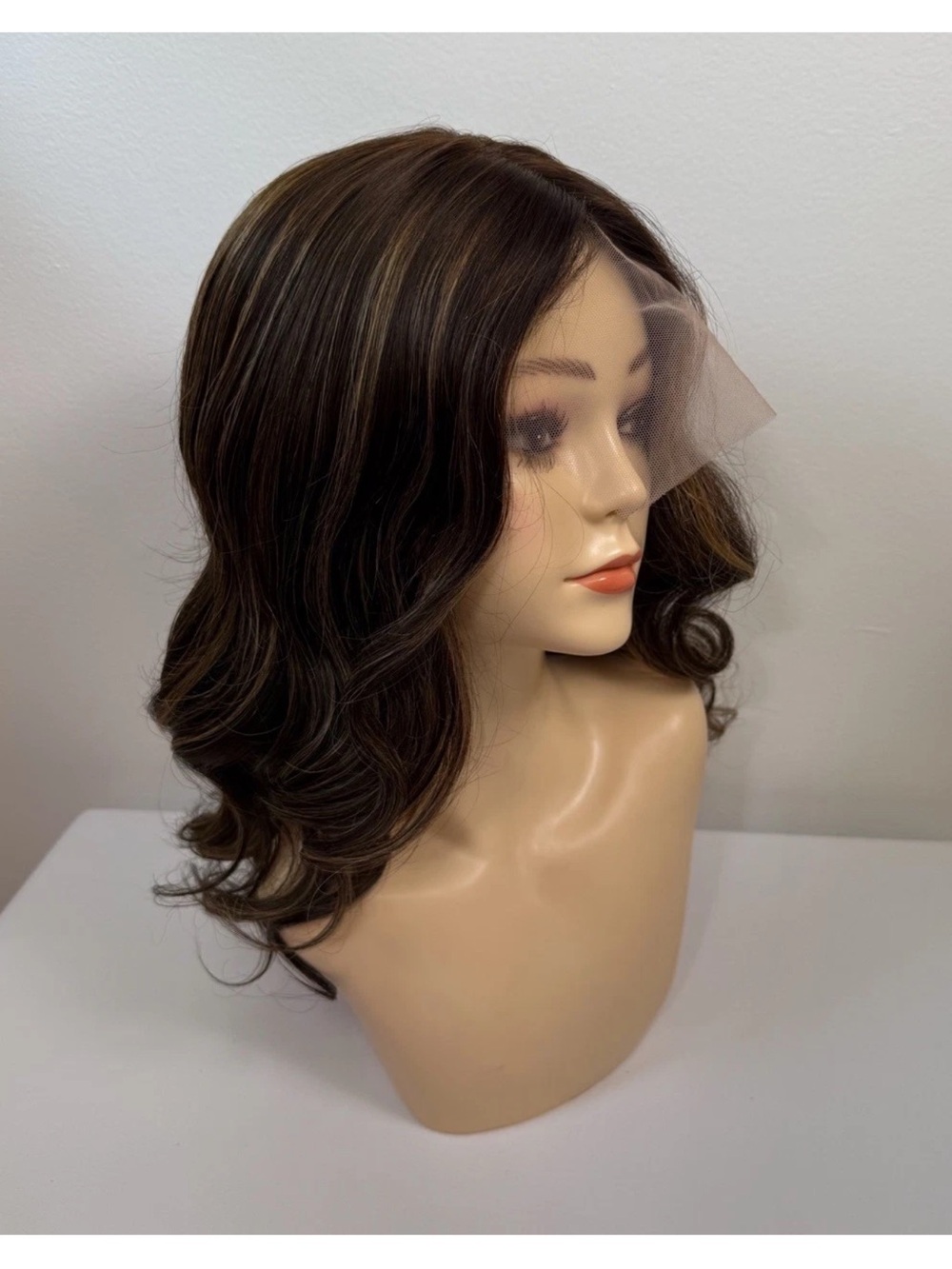 20”  ADiva Wig Silk Top 5x5” Kosher Sheitel Wig Brown With Highlights